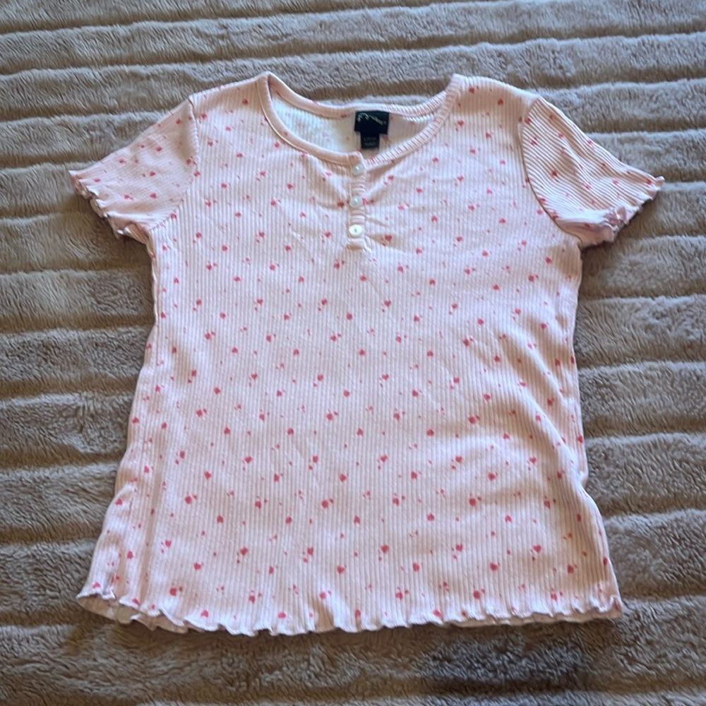 Art Class Pink Ruffle Girls Shirt size L (10/12)